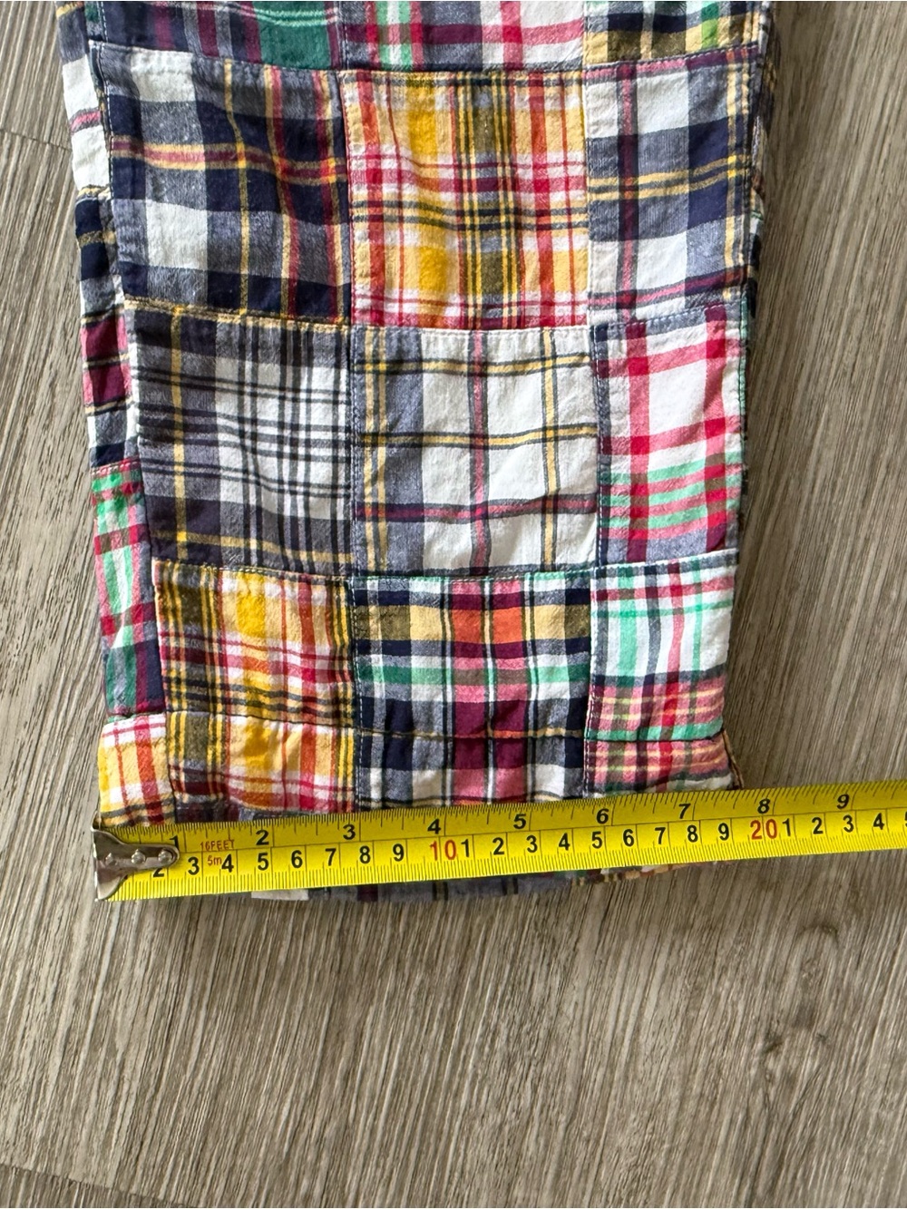 Vintage Polo Jeans Co Ralph Lauren Madras Patchwork Capri Pants Size 8 - Picture 8 of 10